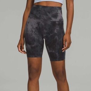 lululemon Align High-Rise 8" Bike Shorts - Graphite Grey Tie-Dye